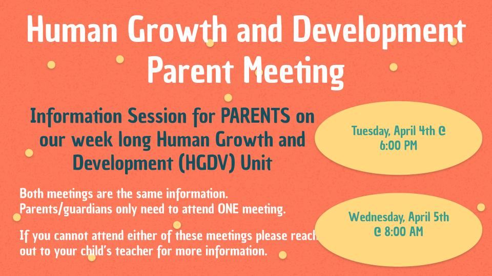  human growth and development parent/guardian session